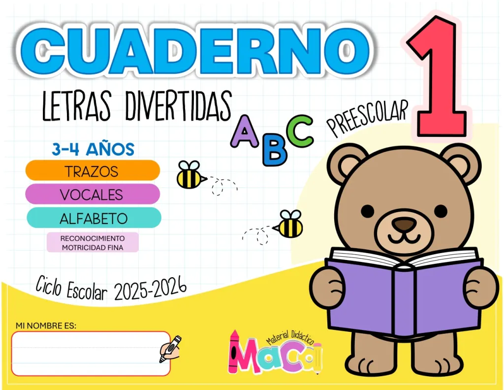 CUADERNO 1 - LETRAS DIVERTIDAS 2025-2026