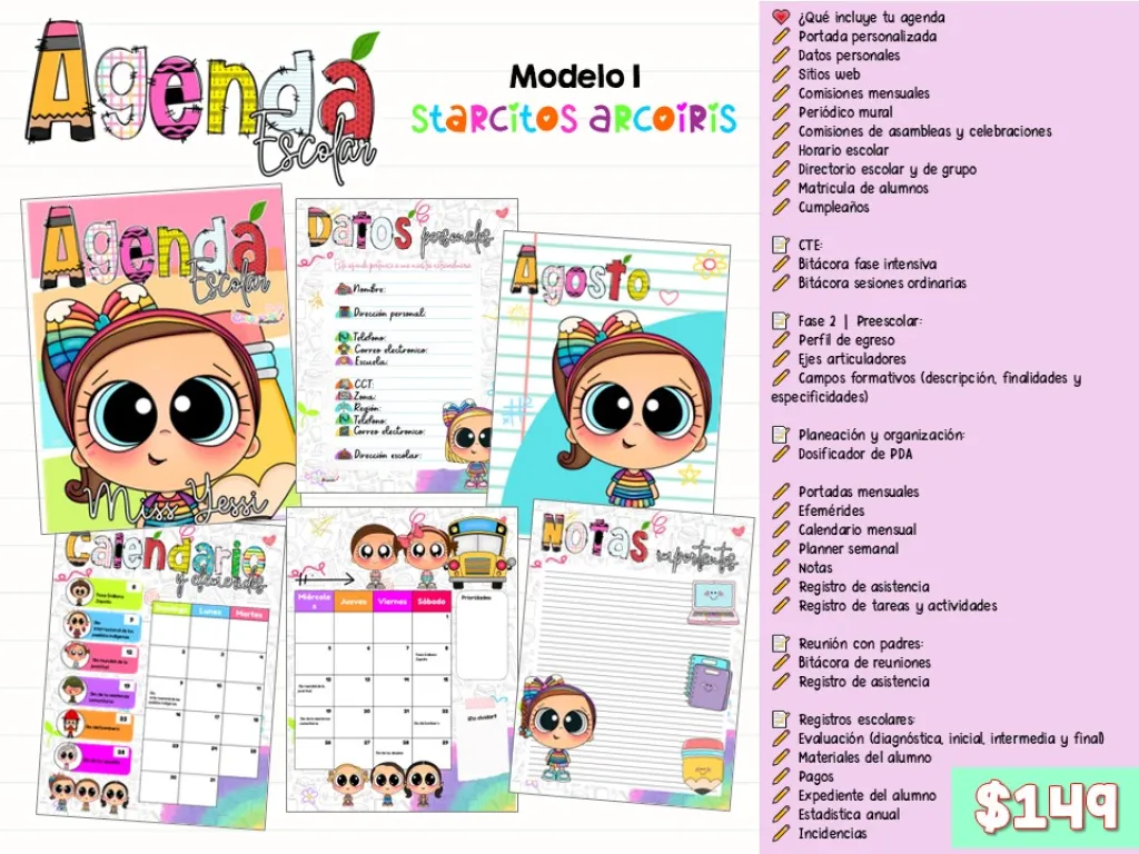 Agenda Starcitos arcoirís