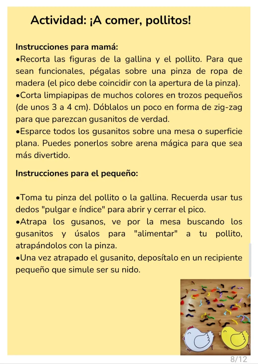 Actividades "motricidad fina" 🌈