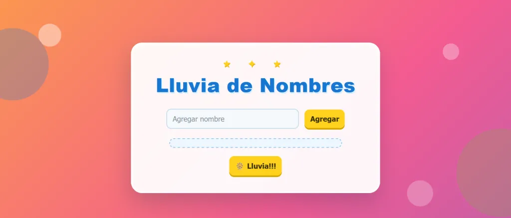 Lluvia de nombres